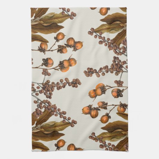 Herfst Herfst Waterverf bladeren Theedoek (Verticaal)