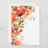 Herfst Herfst Waterverf Bloemen 50ste Verjaardag Kaart (Achterkant)