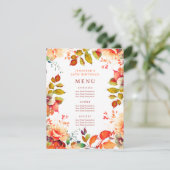 Herfst Herfst Waterverf Bloemen 50ste Verjaardagsm Kaart (Staand voorkant)