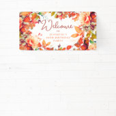 Herfst Herfst Waterverf Bloemen 90ste Verjaardagsf Spandoek (Insitu)