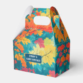 Herfst herfst waterverf bloemenfeest baby shower,  bedankdoosjes (Achterkant)