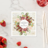 Herfst Herfst Waterverf Bloemenkrans Vrijgezellenf Servetten (Insitu)