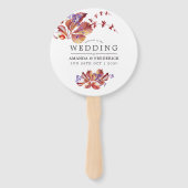 Herfst - Herfst Waterverf bruiloft gunst Handwaaier (Voorkant)