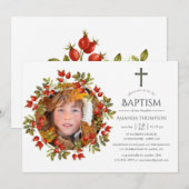 Herfst - Herfst Waterverf doop of doop Kaart (Voorkant / Achterkant)