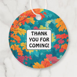 Herfst herfst waterverf floraal baby shower bedankjes labels