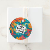 Herfst herfst waterverf floraal baby shower bedankjes labels (In situ)