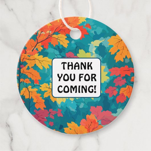 Herfst herfst waterverf floraal baby shower bedankjes labels (Voorkant)