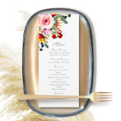 Herfst Herfst Waterverf Floral Salie Rust Goud Programmakaart