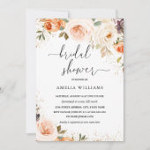 Herfst Herfst Waterverf Flower Vrijgezellenfeest Kaart (Voorkant)