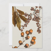 Herfst Herfst Waterverf Foliage Thanksgiving Diner Kaart (Achterkant)