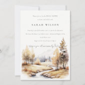 Herfst herfst Waterverf Landschap Vrijgezellenfees Kaart (Voorkant)