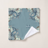 Herfst Herfst Waterverf Pompoen Rustiek Stoffig Bl Bad Handdoek (Wasdoekje)