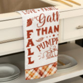 Herfst herfst Waterverf Sinaasappel geruite collag Theedoek