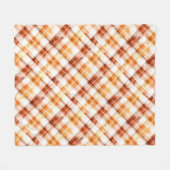 Herfst herfst Waterverf Sinaasappel geruite patroo Fleece Deken (Voorkant (Horizontaal))