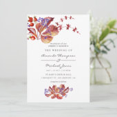 Herfst - Herfst Waterverf Vakantie Bruiloft Kaart (Staand voorkant)