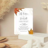 Herfst Herfst Waterverf Verlaat Custom Wedding Kaart