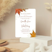 Herfst Herfst Waterverf Verlaat Custom Wedding Kaart