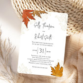 Herfst Herfst Waterverf Verlaat Custom Wedding Kaart