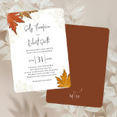 Herfst Herfst Waterverf Verlaat Custom Wedding Kaart