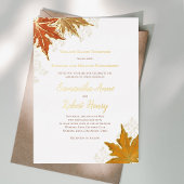 Herfst Herfst Waterverf Verlaat Huwelijk Custom Folie Uitnodiging