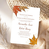 Herfst Herfst Waterverf Verlaat Huwelijk Custom Kaart