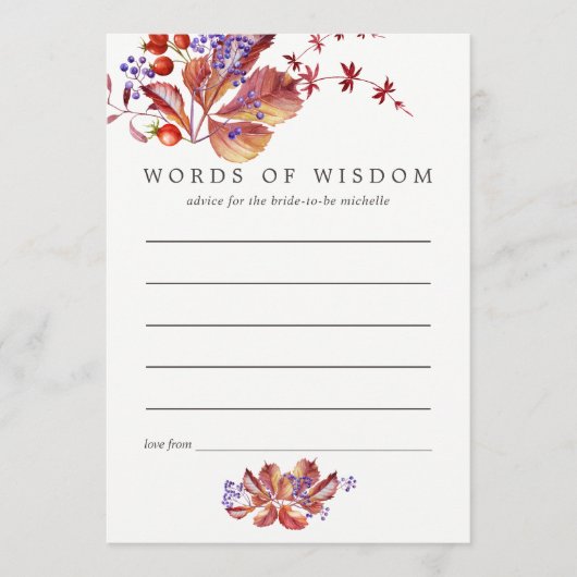 Herfst - Herfst Waterverf Vrijgezellenfeest Advies (Voorkant)