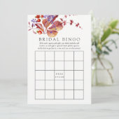 Herfst - Herfst Waterverf Vrijgezellenfeest Bingo Kaart (Staand voorkant)