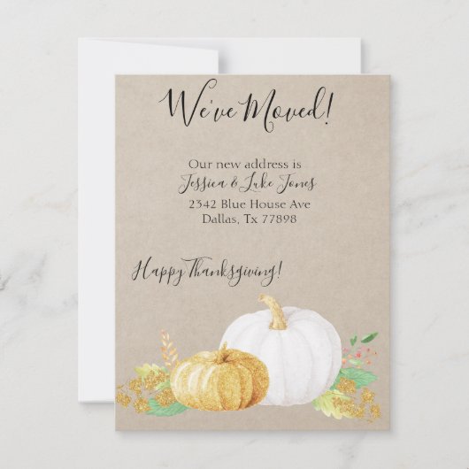 Herfst herfst We hebben Thanksgiving verplaatst Aankondiging (Voorkant)