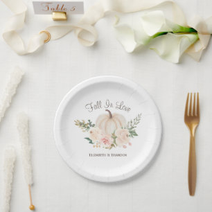 Herfst herfst Wedding Blush Rozen pomkin Papieren Bordje