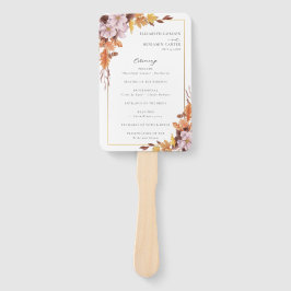 Herfst herfst Wedding Ceremony Programme Elegant Handwaaier