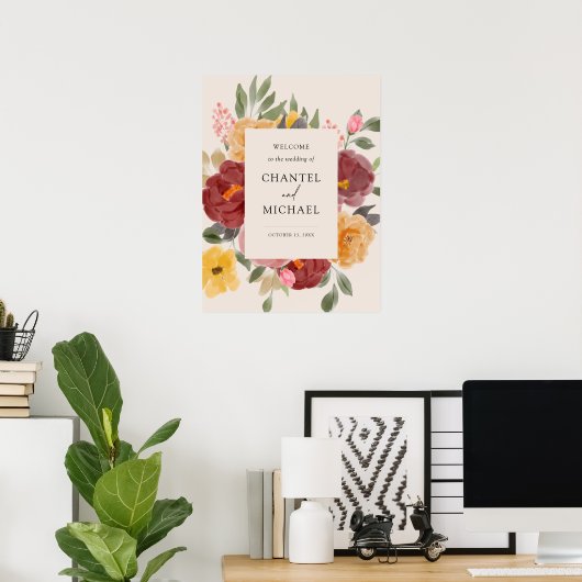 Herfst herfst Wedding | Poster Welkomstteken (Thuiskantoor)