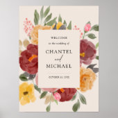 Herfst herfst Wedding | Poster Welkomstteken (Voorkant)
