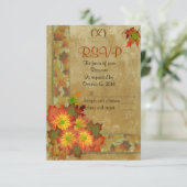 Herfst herfst Wedding RSVP-reactiekaart RSVP Kaartje (Staand voorkant)