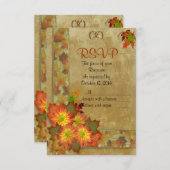 Herfst herfst Wedding RSVP-reactiekaart RSVP Kaartje (Voorkant / Achterkant)
