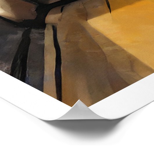 Herfst / Herfst Wijngaard uitzicht van een Window  Poster (Hoek)