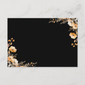Herfst Herfst Wildflower Crest Black Wedding Detai Informatiekaartje (Achterkant)