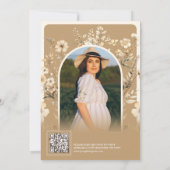 Herfst Herfst Wildflower Foto QR Code Baby shower Kaart (Achterkant)