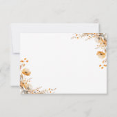 Herfst Herfst Wildflower Monogram Crest Wedding RSVP Kaartje (Achterkant)