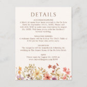 Herfst Herfst Wildflower Wedding Details Informatiekaartje (Voorkant)