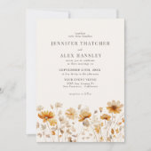 Herfst Herfst Wildflower Wedding Kaart (Voorkant)