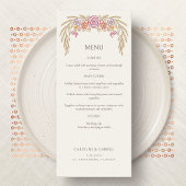 Herfst Herfst Wildflowers Floral Wedding Menu
