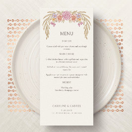 Herfst Herfst Wildflowers Floral Wedding Menu