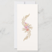 Herfst Herfst Wildflowers Floral Wedding Menu (Achterkant)