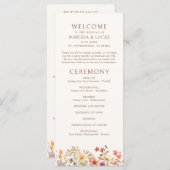 Herfst Herfst Wildflowers Trouwprogramma (Voorkant / Achterkant)