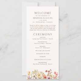 Herfst Herfst Wildflowers Trouwprogramma