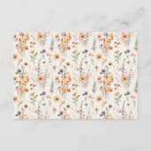 Herfst Herfst Wildflowers Wedding Details Behuizin Informatiekaartje (Achterkant)