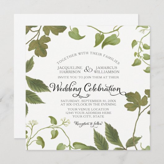 Herfst Herfst Winter Bosblad Bohemian BOHO Kaart (Voorkant / Achterkant)