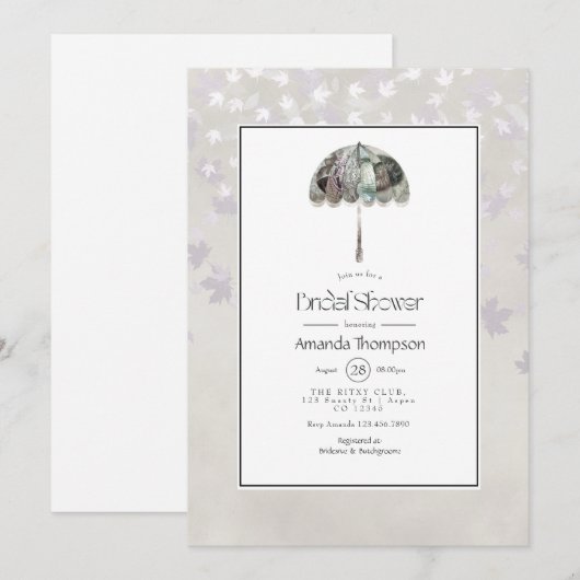  herfst - Herfst Wit Vrijgezellenfeest Invitati Kaart (Voorkant / Achterkant)