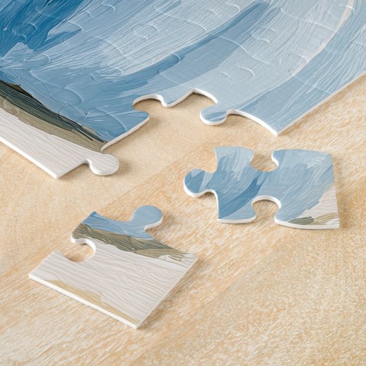 Herfst Herfst Witte Kat met Pompoenen Legpuzzel (Zijkant)