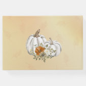 Herfst herfst witte pompoen roest bruiloft gastenboek (Achterkant)